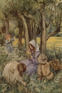 Oh, estar em Inglaterra agora que o mês de Abril está lá (cor litho)