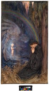 A Criança Póstuma, c. 1904 (aguarela e guache sobre papel) de Eleanor Fortescue-Brickdale