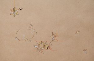 Scatter, 2014 (lápis e técnica mista sobre papel) de Eleanor Grafton
