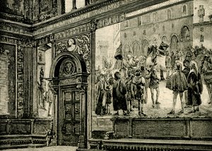 Os frescos da Sala Grande do Palácio dos Barnabitas, de Elia Bonci (1866-1953), Macerata, Marche, Itália de Elia Bonci