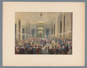 Salão de baile onde se dança a pavana, 1845