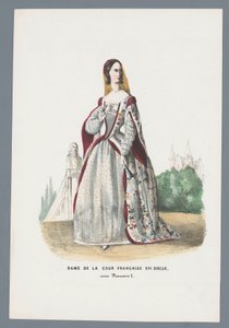 Dame de la cour Francaise XVI Siècle, sous François I (título sobre o objecto)