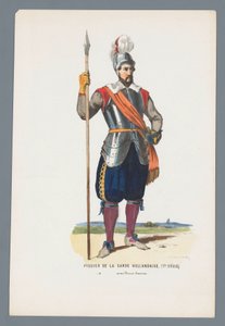 Pikeman da Guarda Holandesa. (século XVII.) sob o Príncipe Maurice (título sobre o objecto)