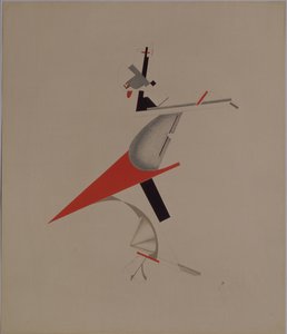 Rufião. Estatueta para a ópera Vitória sobre o sol de A. Kruchenykh, 1920-1921 de Eliezer Markowich Lissitzky