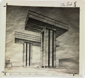 Arranha-céu Wolkenbügel na Strastnoy Boulevard em Moscou, 1925