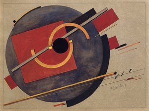 Estudo para um pôster, 1920 de Eliezer Markowich Lissitzky