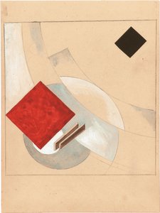 Estudo para a história de dois quadrantes, c. 1920 de Eliezer Markowich Lissitzky