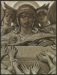 (Ilustração para o Rubáiyát de Omar Khayyám) O Anjo Gravador de Elihu Vedder