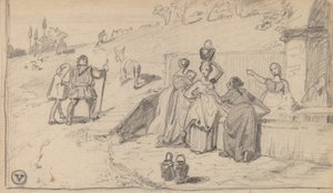 Pai e Filho, c. 1859. de Elihu Vedder