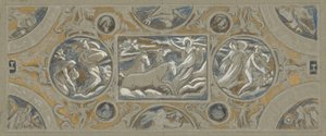 Estudo preliminar para o tecto da Casa Huntington, a partir de 60 estudos para o tecto Huntington (1926.80) de Elihu Vedder