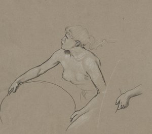Estudos para Figura da Primavera de Elihu Vedder