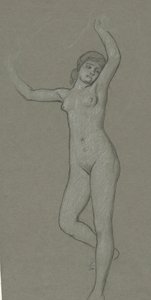 Estudo para Figura de Luna de Elihu Vedder