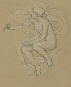Estudo para Figura da Primavera de Elihu Vedder