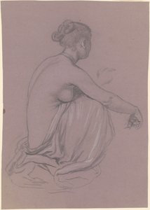 Estudo para "Banho de Meninas Gregas" de Elihu Vedder