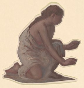 Estudo para banho de meninas gregas, c. 1872. de Elihu Vedder
