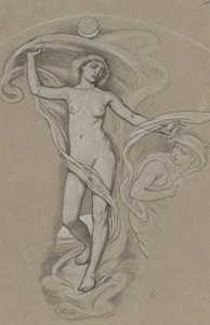 Estudo para Luna de Elihu Vedder