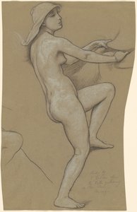 Estudo para The Fates Gathering in the Stars, c. 1884-1887. de Elihu Vedder