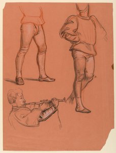 Estudo para "Procissão de casamento" de Elihu Vedder