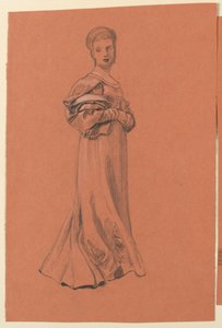 Estudo para "Procissão de casamento" de Elihu Vedder