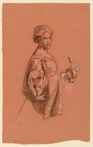 Estudo para "Procissão de casamento" de Elihu Vedder