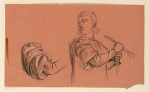 Estudo para "Procissão de casamento" de Elihu Vedder