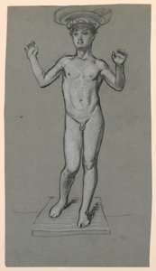 estudo de figura para um projeto de fonte de Elihu Vedder