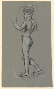 estudo de figura para um projeto de fonte de Elihu Vedder