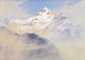 Vista da montanha: Terglon Alpes vistos de perto de Lengenfeld Carniola, Áustria