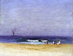 Na Praia (óleo sobre tela) de Elioth Gruner