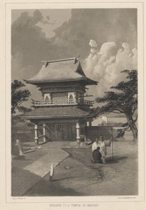 Entrada para um templo em Hakotadi, 1855