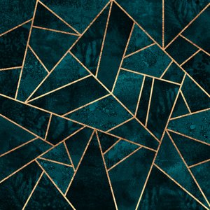 Geometria elegante em azul-petróleo