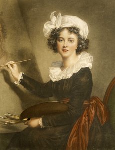Gravura reproduzindo Marie Elisabeth Louise Vigee Le brun (ou Vigee-Lebrun ou Vigee Lebrun