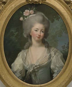 Ernestine Frederique, Princesse de Croy - Retrato de Ernestine-Frederique, Princess de Croy, de Vigee-Lebrun, Marie Louise Elisabeth (1755-1842). Óleo sobre tela. Dimensão : 74x60 cm. Nationalmuseum Estocolmo de Elisabeth Louise Vigee Lebrun