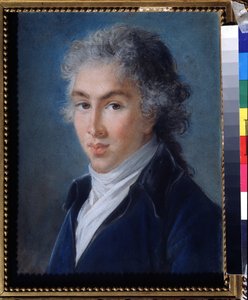 Retrato do Príncipe Ivan Baryatinsky (1772-1825) (Retrato do Príncipe Ivan Baryatinsky). Desenho de Marie Louise Elisabeth Vigee Lebrun (1755-1842). Pastel sobre papel, 49 x 40 cm. Arte francesa do século XVIII. Museu Pushkin de Belas Artes, Moscou. de Elisabeth Louise Vigee Lebrun