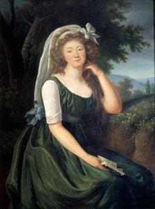 Retrato de Jeanne Becu, Condessa (ou Madame) du Barry (1743-1793), cortesã e amante de Luís XV, uma Louveciennes aos 46 anos de idade Pintura de Marie Elisabeth Louise Vigee Le brun (ou Vigee-Lebrun ou Vigee Lebrun) (1755-1842). Setembro de 1789. de Elisabeth Louise Vigee Lebrun