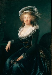 Retrato de Marie Therese de Bourbon Nápoles, Rainha de Nápoles e Sicília (1772-1807) e depois Esposa de François II da Áustria Pintura de Elisabeth Vigee Lebrun (1755-1842) 1790 Nápoles, museo di Capodimonte - Princesa Maria Teresa (1755-1793) (mais tarde  de Elisabeth Louise Vigee Lebrun