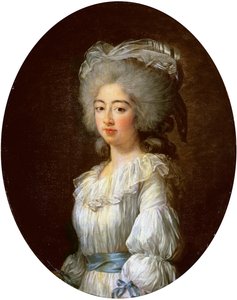 Retrato de Louise Marie Josephine, Condessa de Provence, mais tarde rainha da França de Elisabeth Louise Vigee Lebrun