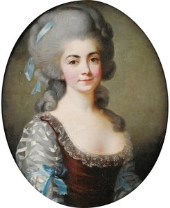 Retrato da cantora de ópera Antoinette Saint-Huberty 1756-1812, c. 1780 de Elisabeth Louise Vigee Lebrun