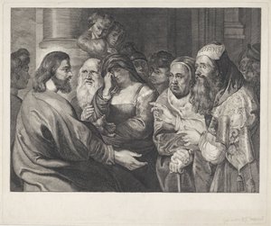 Cristo e a mulher apanhada em adultério de Elisabeth Marie Simons
