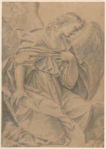 Um anjo ajoelhado de Elisabetta Sirani
