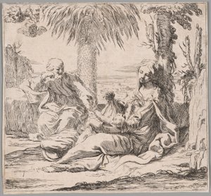O resto da fuga para o Egito de Elisabetta Sirani