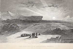 Olhe para fora do cabo George Russell, ilustração de "a segunda expedição de Grinnell na busca de Sir John Franklin ...", 1856