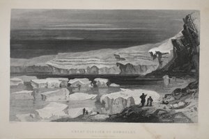 A grande geleira de Humboldt, ilustração de &39;A segunda expedição Grinnell em busca de Sir John Franklin&39;, 1856