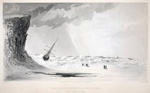 The Pack off Sylvia Headland, ilustração de "A segunda expedição Grinnell em busca de Sir John Franklin ... &39;, 1856 de Elisha Kane