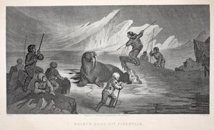 Morsa Hunt off Pikantlik, ilustração de &39;A segunda expedição de Grinnell em busca de Sir John Franklin ...&39;, 1856