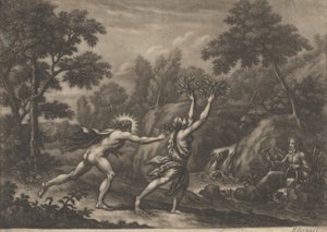 Apollo e Daphne de Elisha Kirkall