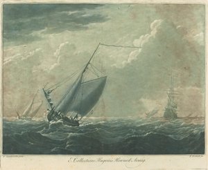 Cena de embarque da coleção de Hugo Howard, década de 1720. de Elisha Kirkall