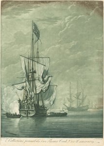 Cena de envio da coleção de Thomas Cook, década de 1720.