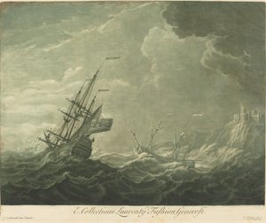 Cena de envio da coleção de Lawrence Fashion de Elisha Kirkall after Willem van de Velde the Younger