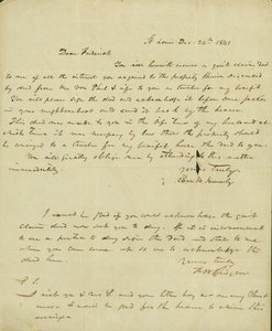 Carta a Frederick Saugrain de Eliza Kennerly, 24 de dezembro de 1841 de Eliza Kennerly